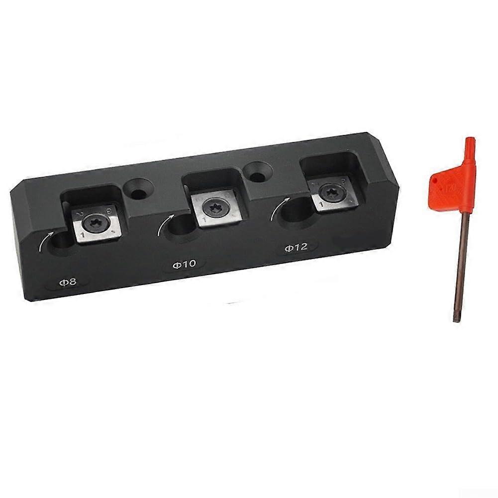 Doweling jig, electric drill, car, round rod, auxiliary tool, plate, wood, wood dowel, round rods, 8–18 mm (8–10–12 mm, 3 blades) 81012 mm, 3 blades