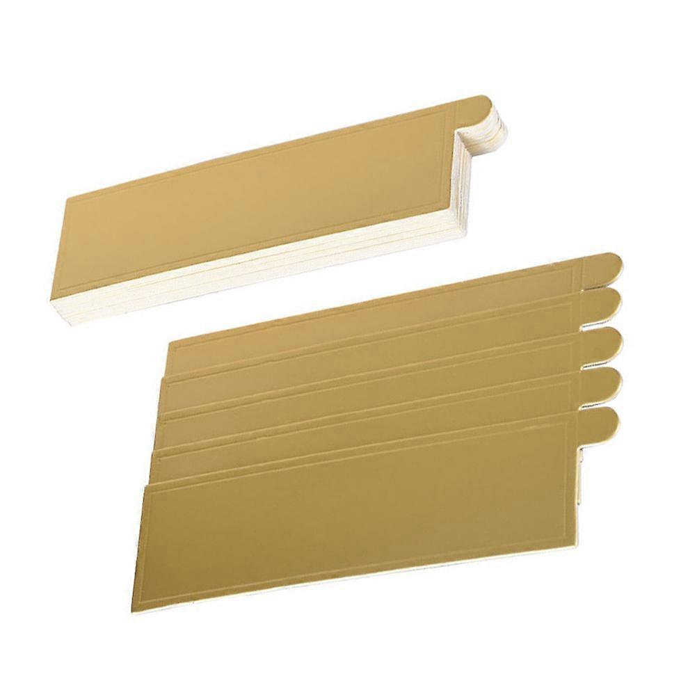 100Pcs Rectangular Paper Cake Serving Trays Gold Mousse Bottom Plate Cardboard