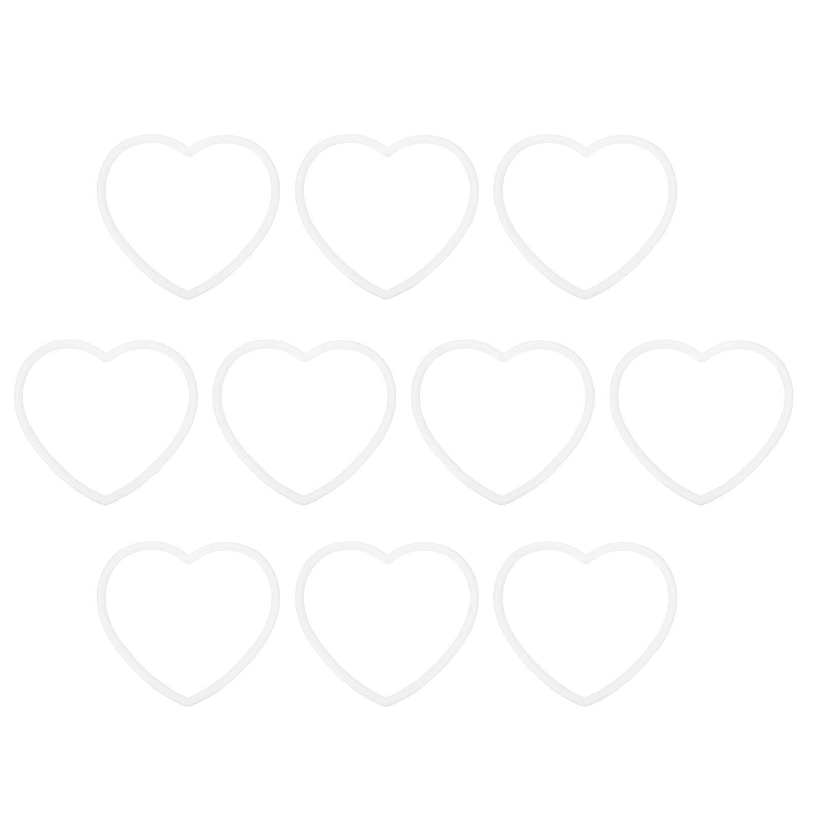 Plastic Dream Catcher Ring Heart Shaped Macrame Ring Diy Projects Home Decor 10Pcs