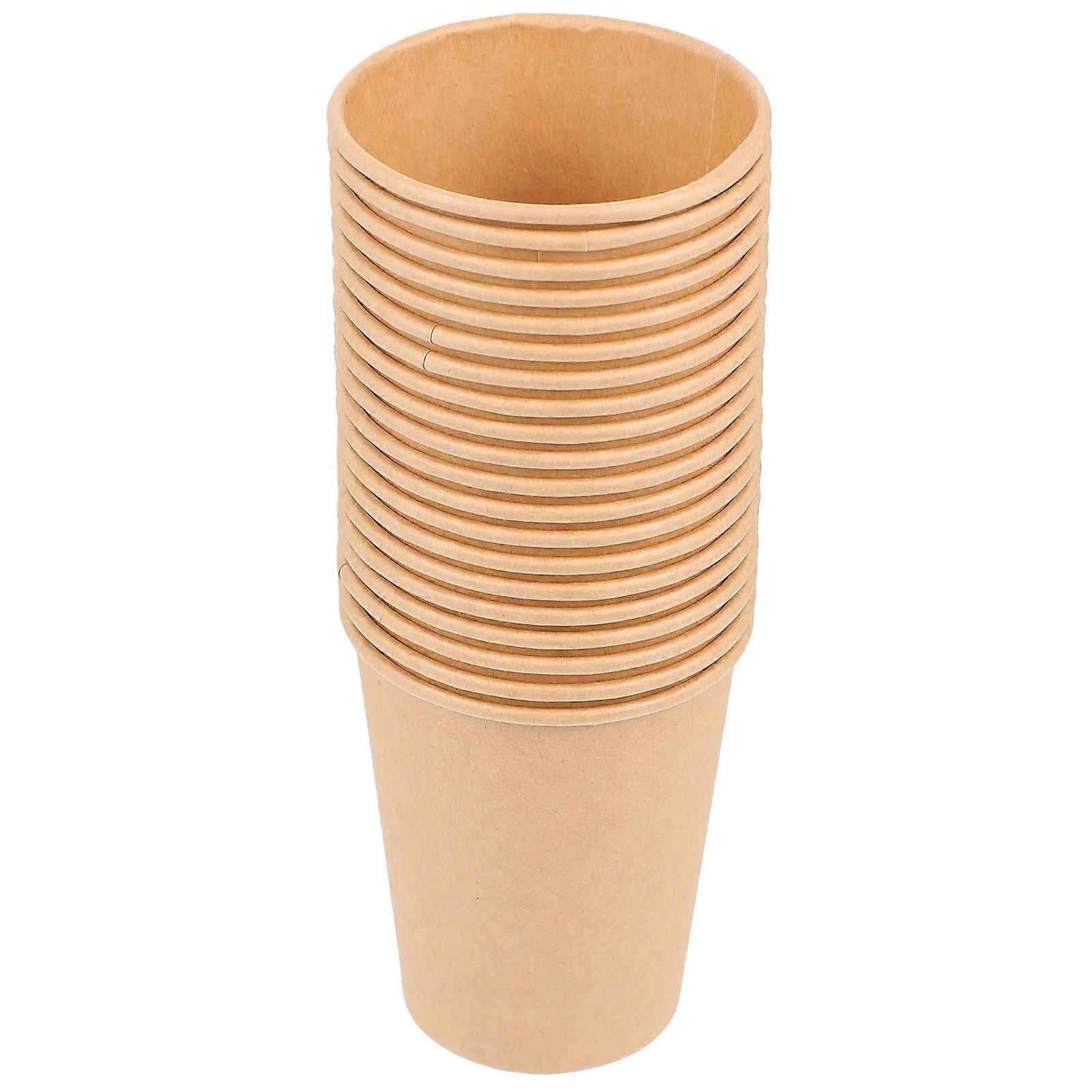 Kraft Paper Cups for Storage Use Chocolate Color Leak Resistant and Greaseproof 20pcs