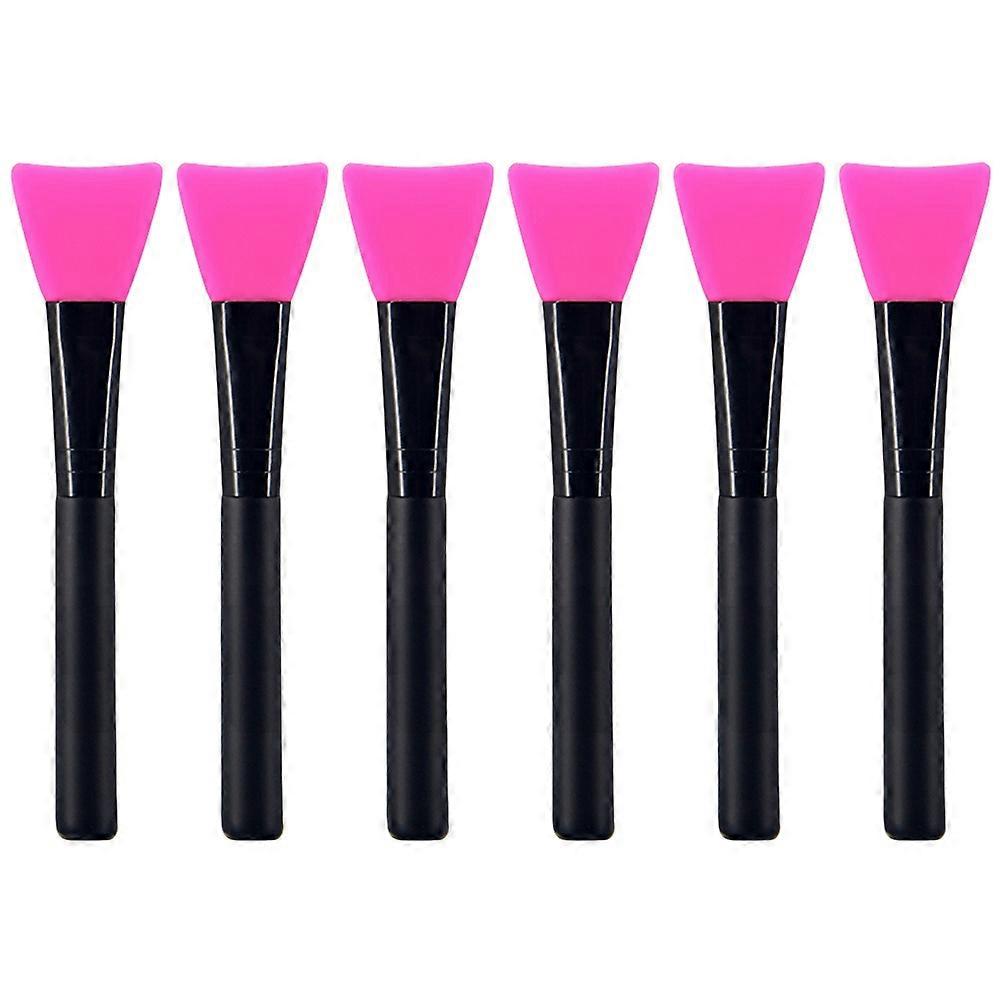 6PCS Flat Head Face Brush for Applying and Removing Silicone Tool for Facial