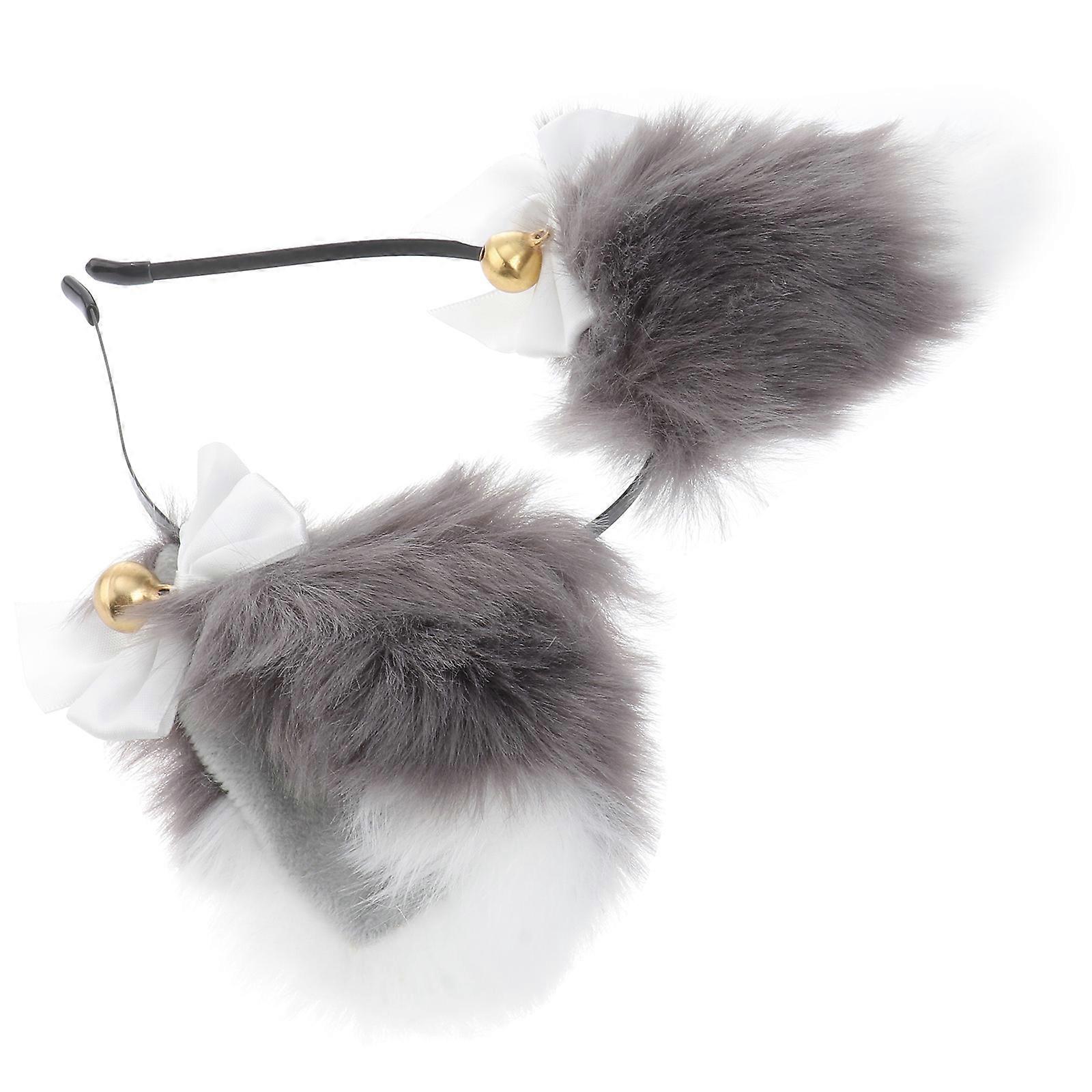 Golden Bells Plush Ears Headband 1 Set Creative Headdress for Party Supplies