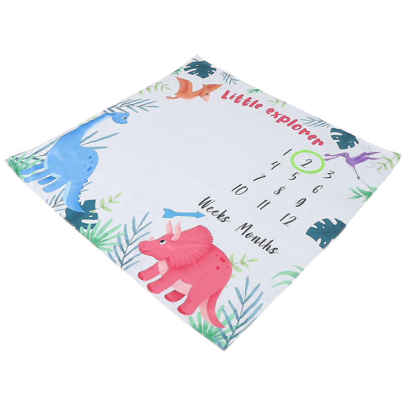 Baby Photo Blanket Monthly Photo Props Commemorate Baby's First Year Assorted Color 1Set