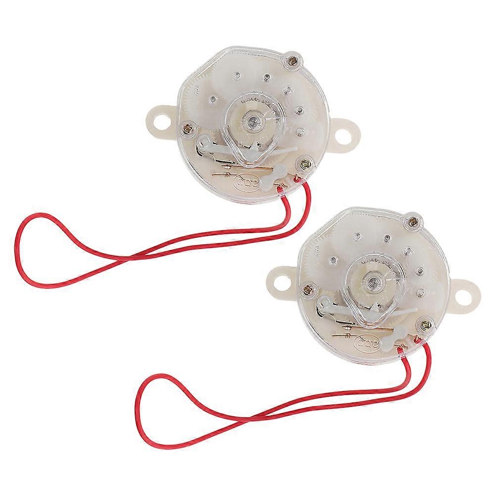 Fan Timer Knobs Replacements Desk Fan Mechanical Timer Technology Energy Saving 20.50X7.50X3.70CM White 2Pcs