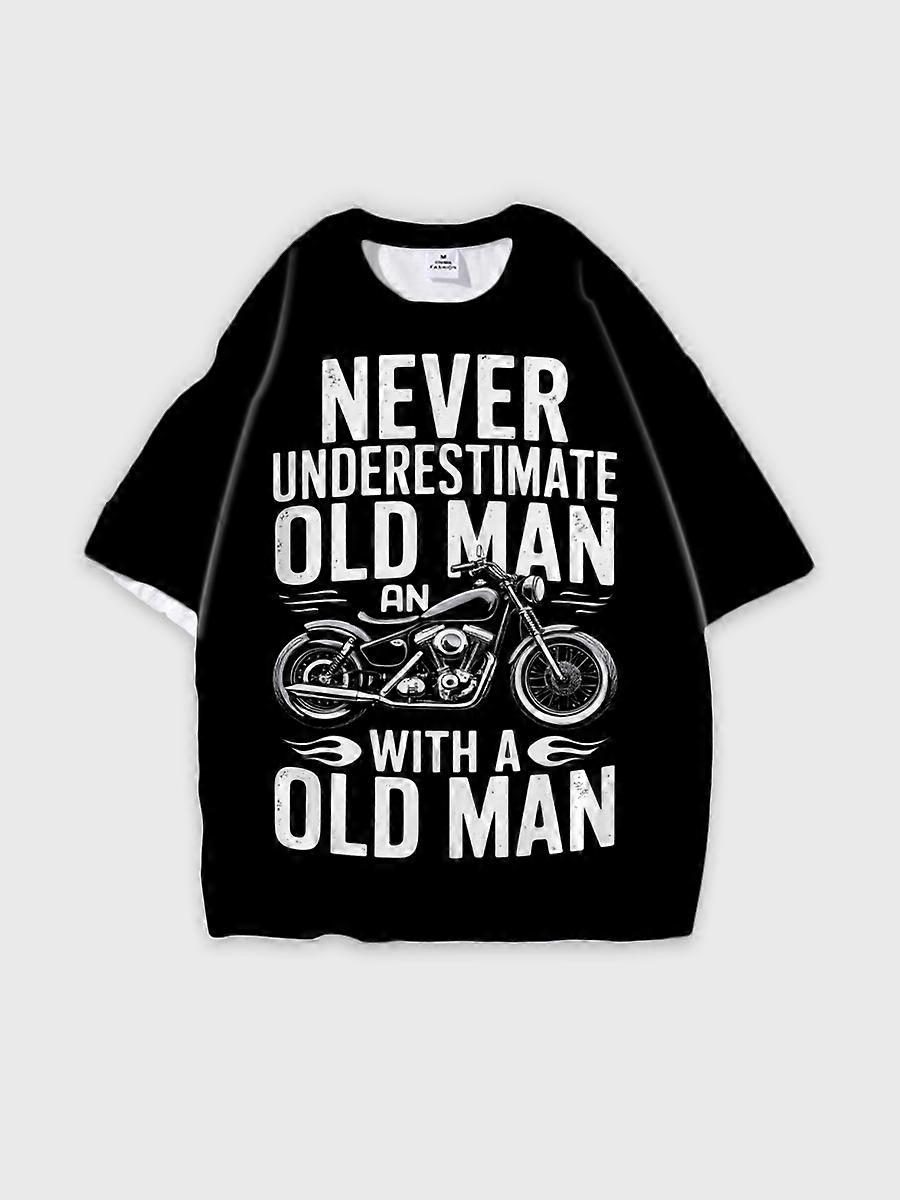 T-shirt round neck Pattern loose short sleeve E375