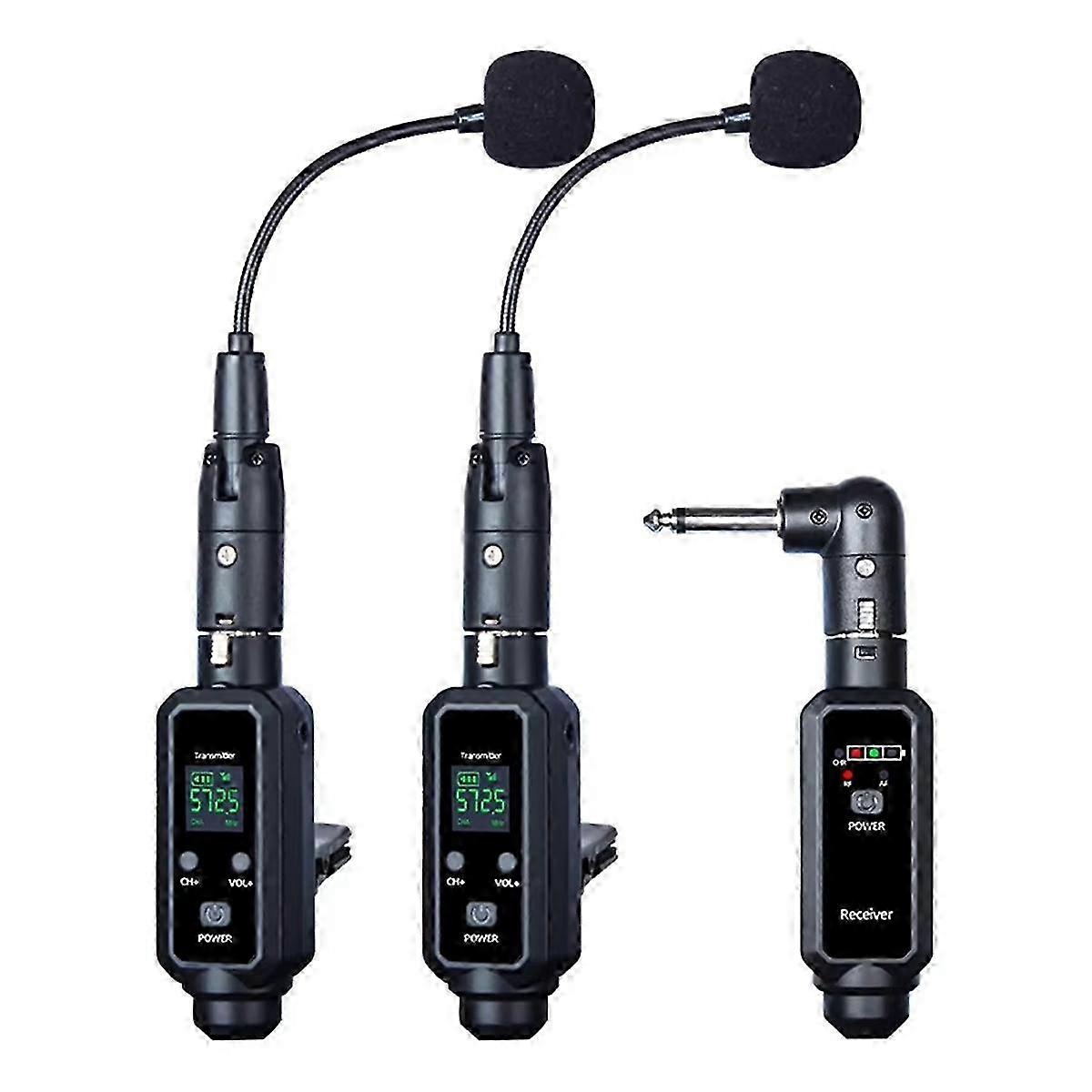 2025 UHF Wireless Saxophone Microphone Instruments Clip-on Radio Microfono professionale per esibizioni sul palco A