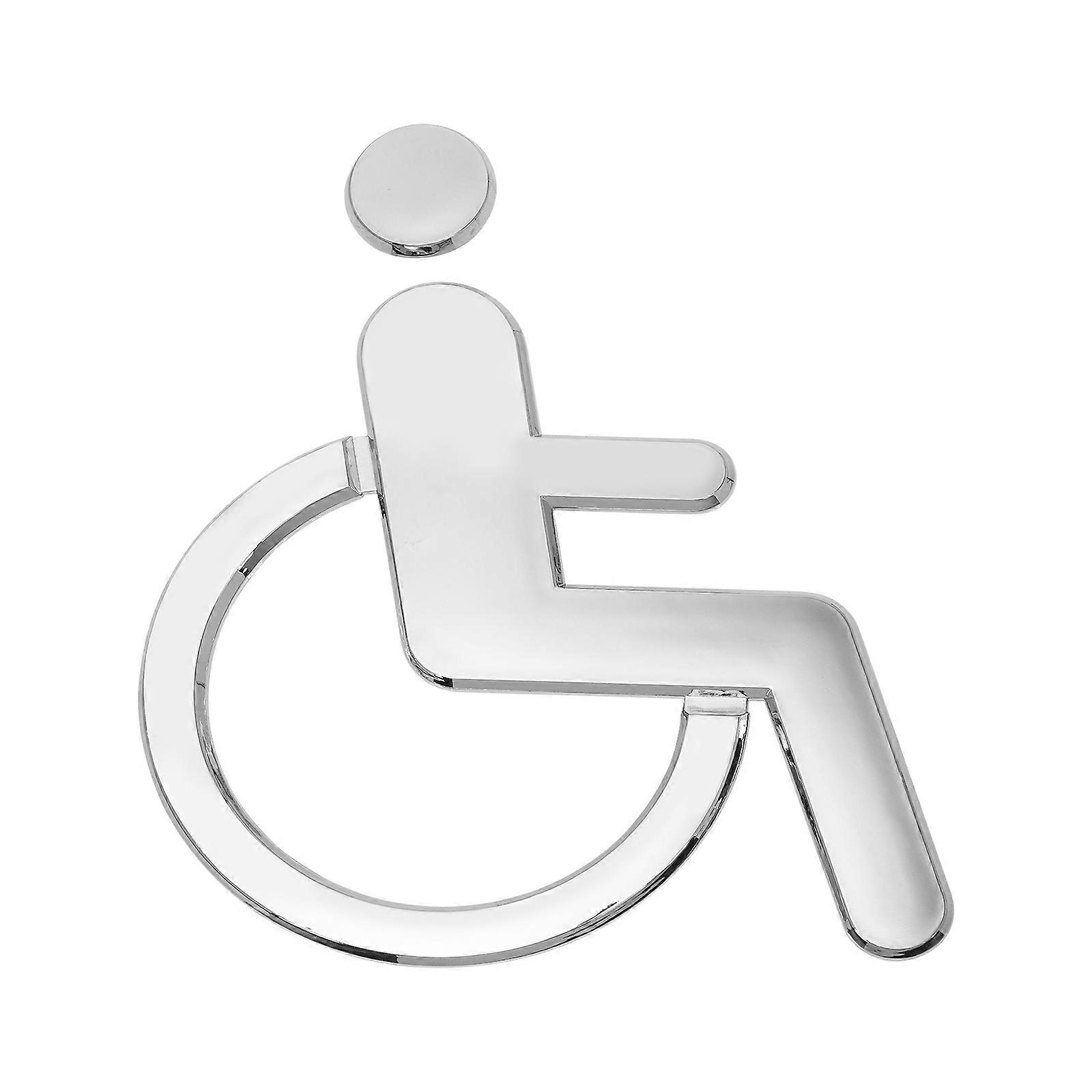 Öffentliches Schild Behinderte WC Schild Unisex Handicap Badezimmer Schild Einfaches Design Behinderte Menschen 1Set