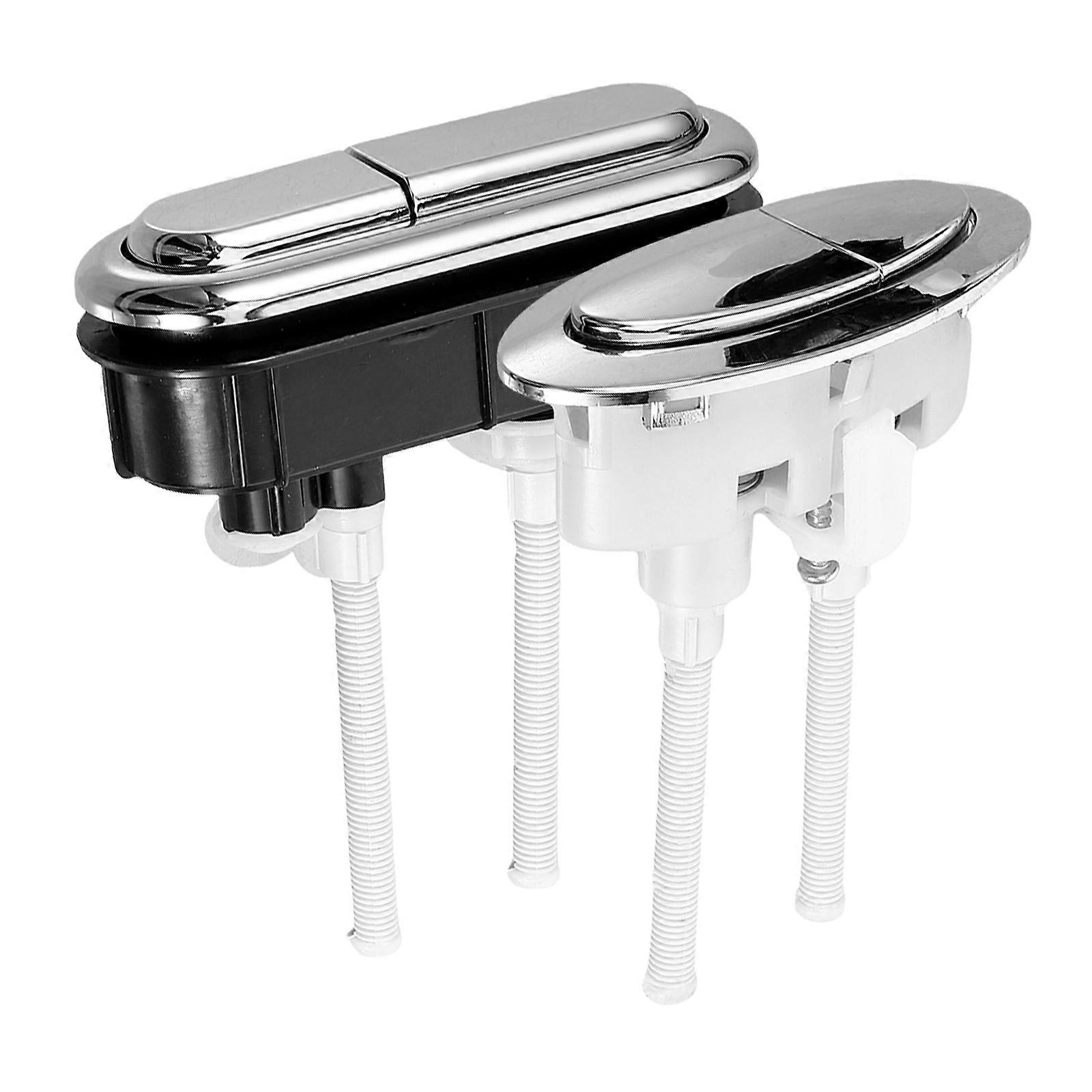 Toilet Tank Button Dual Flush Toilet Button Adjustable Length Tool Free Installation 5.1×4.3×1.6in 2Set