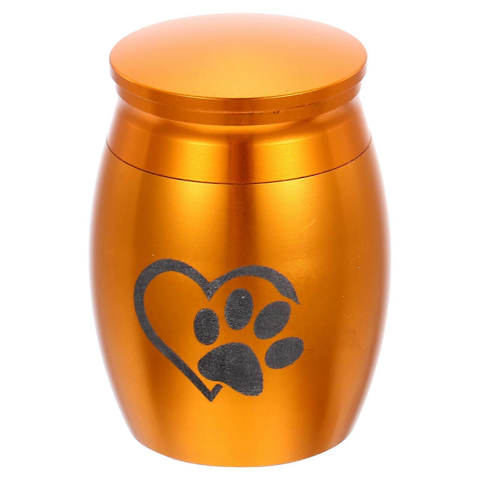 Pet Ashes Jar Metal Dog Ashes Box Memorial Simple 1Set