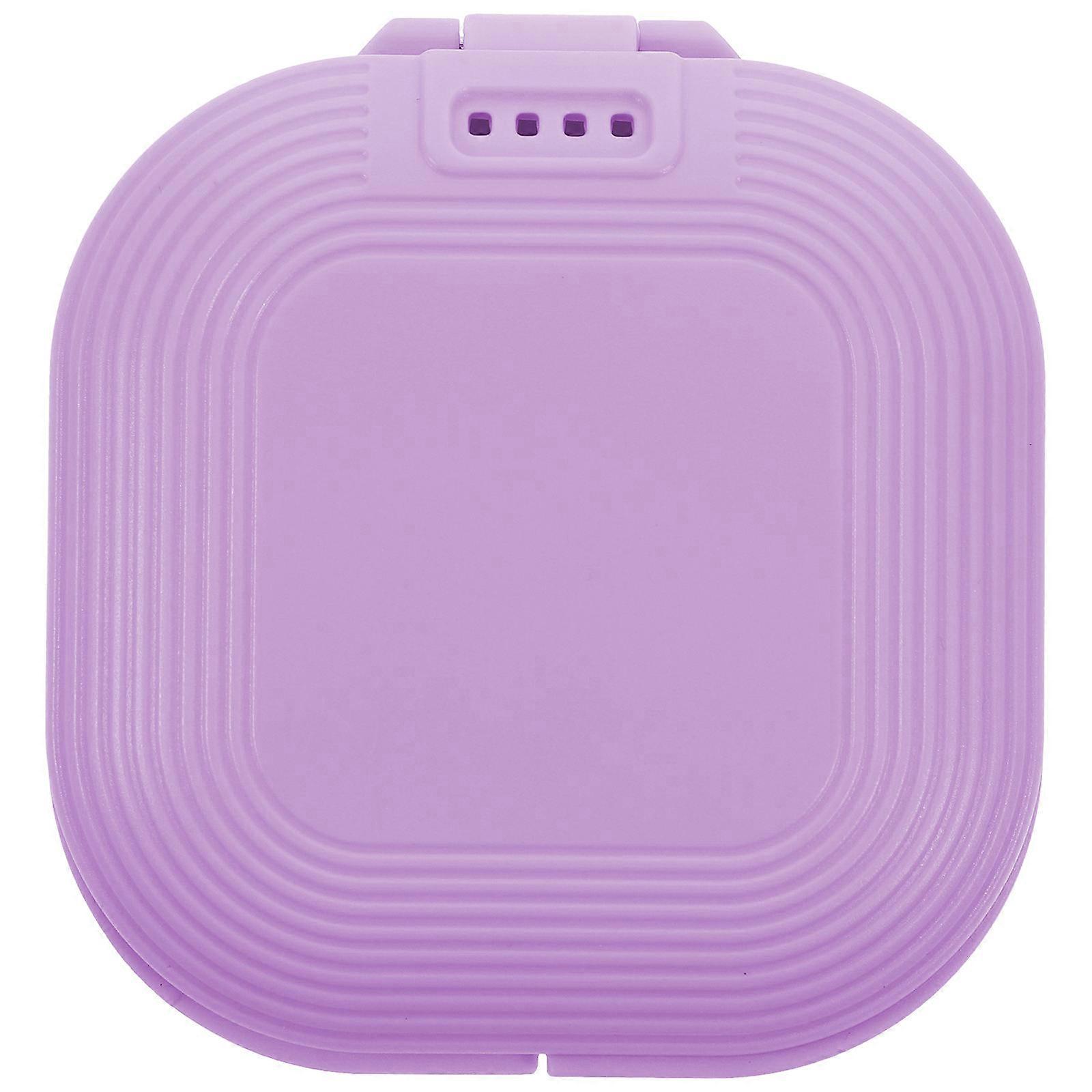 Portable Retainer Case for Storage Use Made of ABS Violet Color with Breathable Design 3.5 x 2.1 inches
