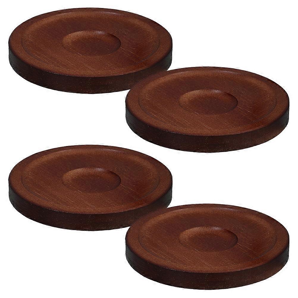4pcs Rustic Wood Drink Coasters, Non Slip Tabletop Cup Mats for Coffee Bar Home Office Decor & Surface Protection