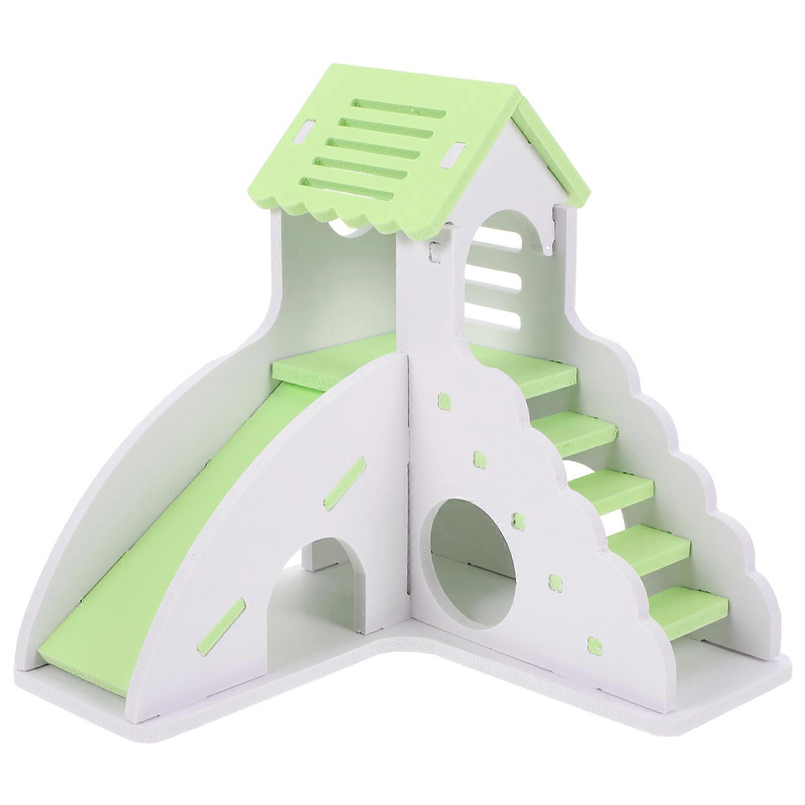 Creative PVC Hamster Hideout House for Pet Use Light Green Safe and Durable Nest 6.5x4.5 Inches