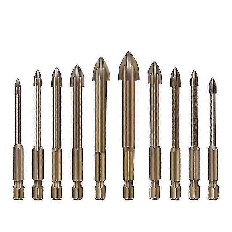 10PC Efficient Universal Drilling Tool,Multi-Function Alloy Drill Bit Tip Tools,Carbide Drill Tap Bit Set