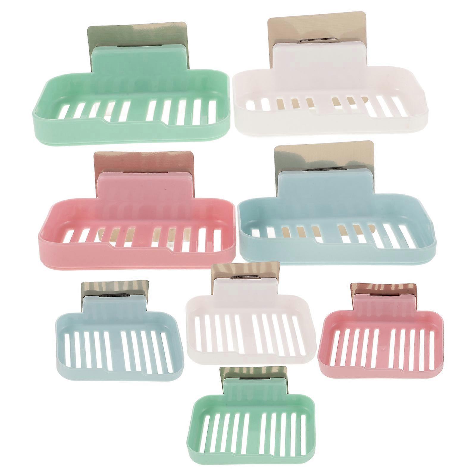 Blue Punch Free Soap Shelf Made of PP Material with Mesh Design for Quick Drainage and Home