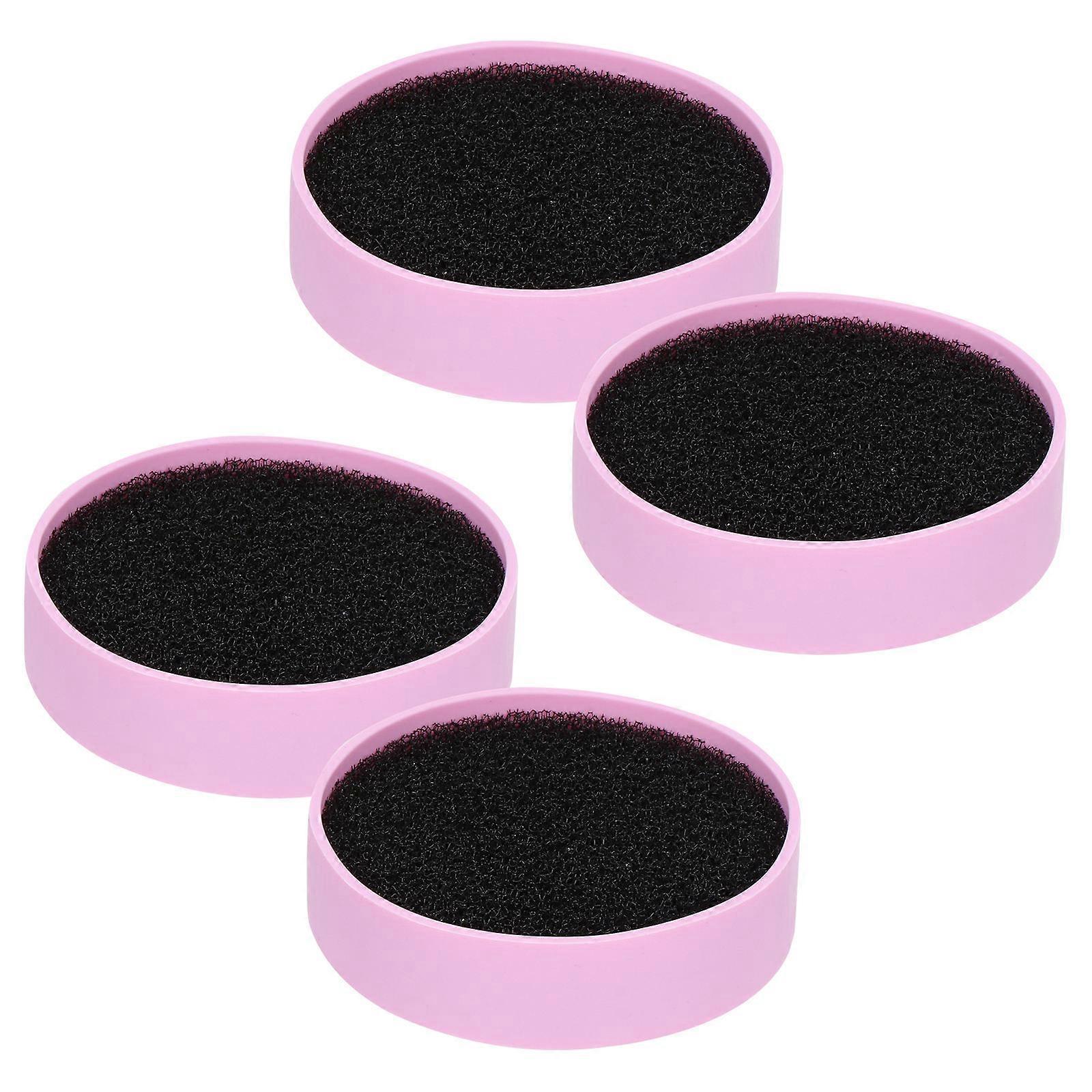 Violet Silicone Makeup Brush Cleaning Sponge for Home Easy to Carry and Reuse 4pcs