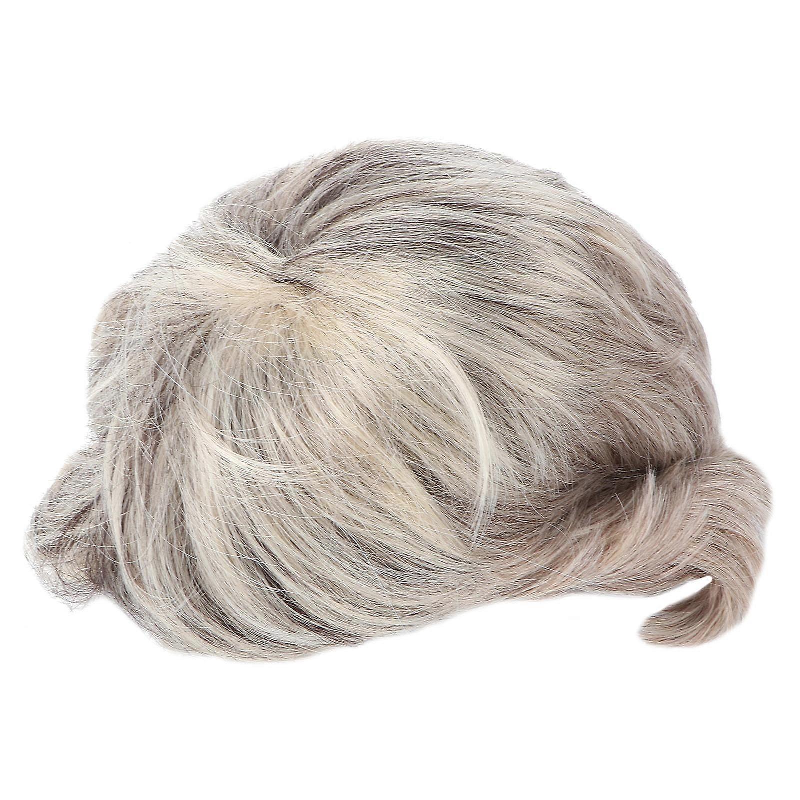 Silver Short Straight wig for Women Made of Imported Fiber Adds Confidence and Charm 12.5 Inches