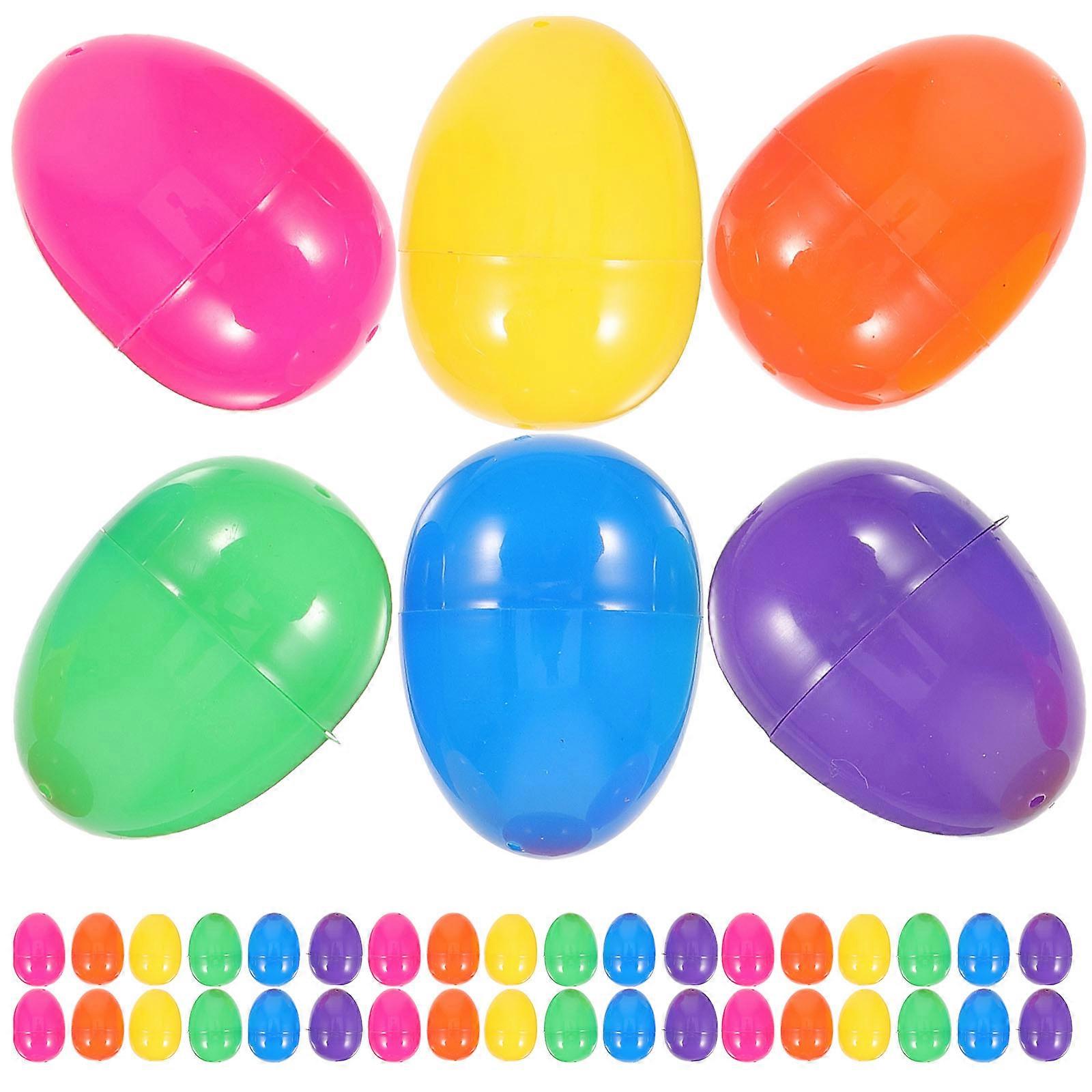 50pcs Fillable Easter Eggs Ornaments for Party Favors and Candy Boxes Supplies