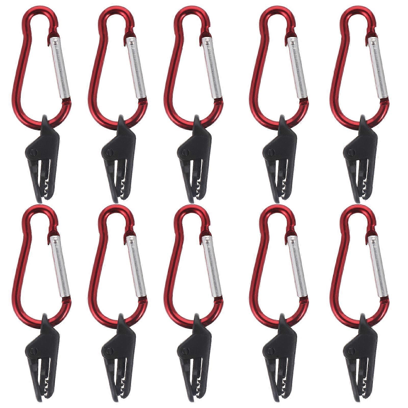 Shade Sail Tarp Clip Tent Windproof Hook Attach to Hooks or Ropes 7.2X2.2CM Secure Tent 10 Sets