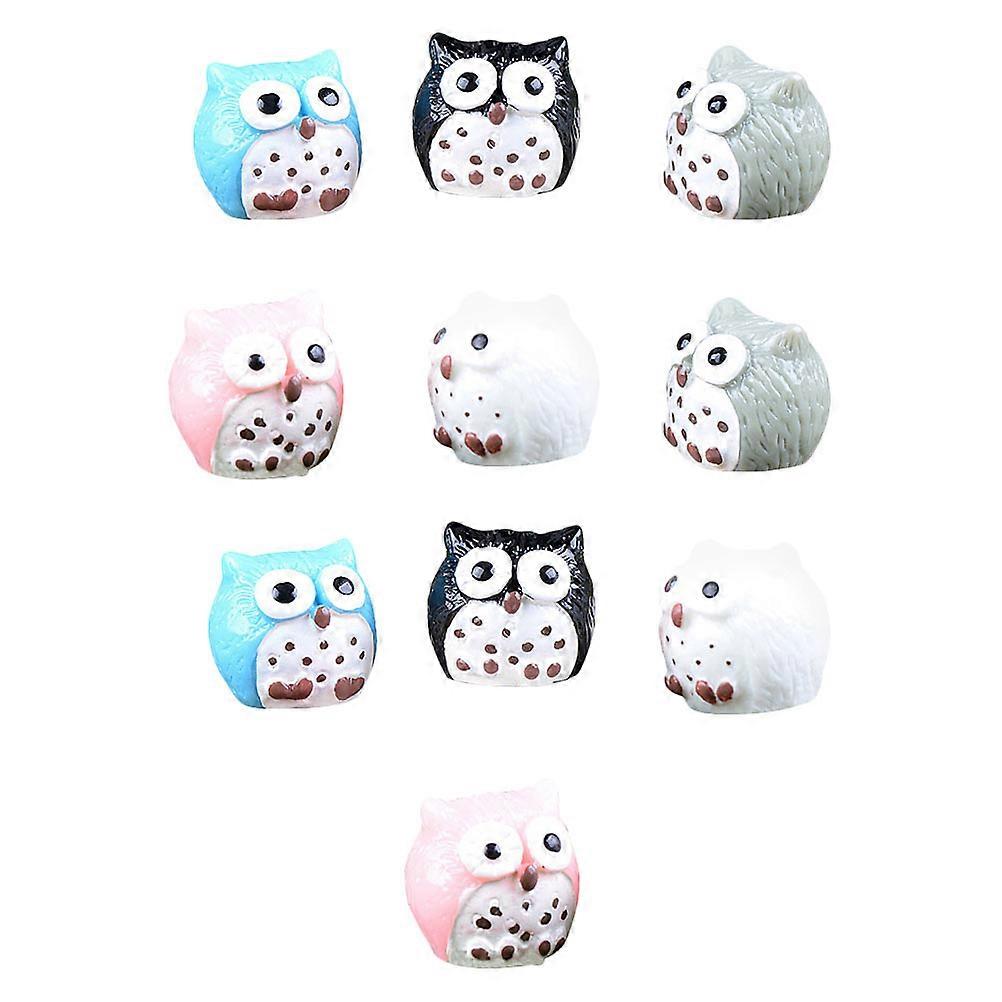 Owl Decor 12Pcs Perfect For Office Decoration And Collectors With Mini Landscape Style And Quality Resin Materials