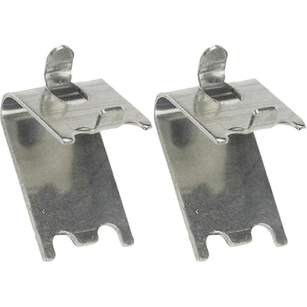 Stainless Steel Freezer Shelf Clips 2Pcs Rectangular Shape Support For Kitchen Organization Easy To Use