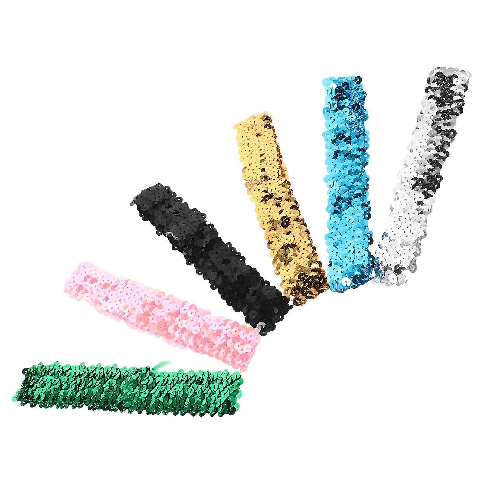 It looks like you're sharing a product title or description for **shimmering sequin hair bands**! These types of accessories are popular for: