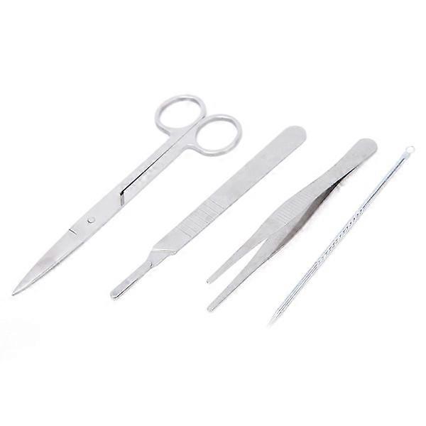 4pcs Set Dissection Forceps Scissors Needle Set Biological Specimen Making Dissector Students Classroom Lab Tools J2708 4pcs set