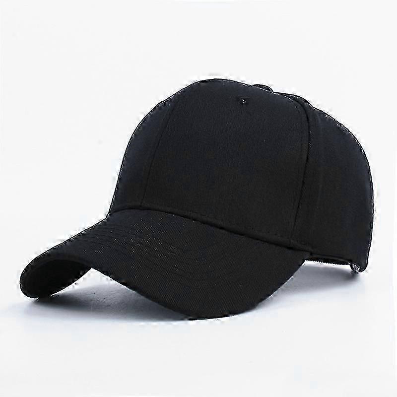 Men's Adjustable Unstructured Plain Baseball Cap (Black) 1 Pieces