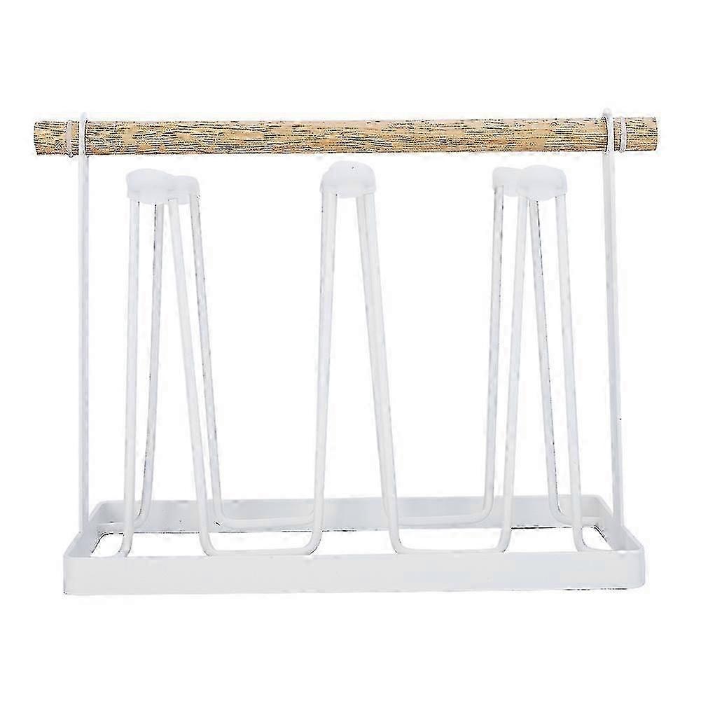 Creative Metal Upside-Down Cup Drain Rack for Home Drying