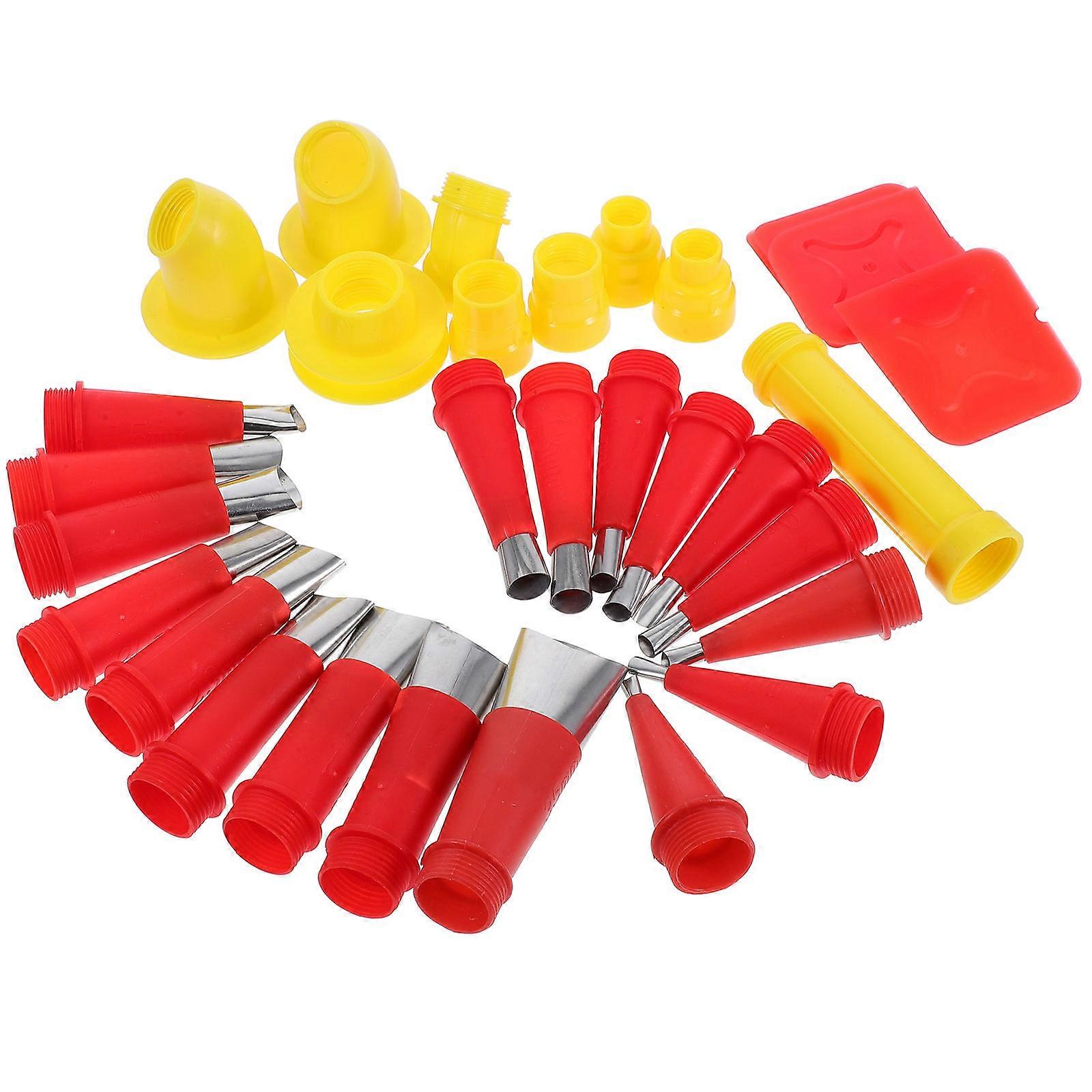 Caulking Nozzle Applicator Set Made of Stainless Steel and Rubber for Precise and Easy Caulking with Detachable Base Multi 1 Set