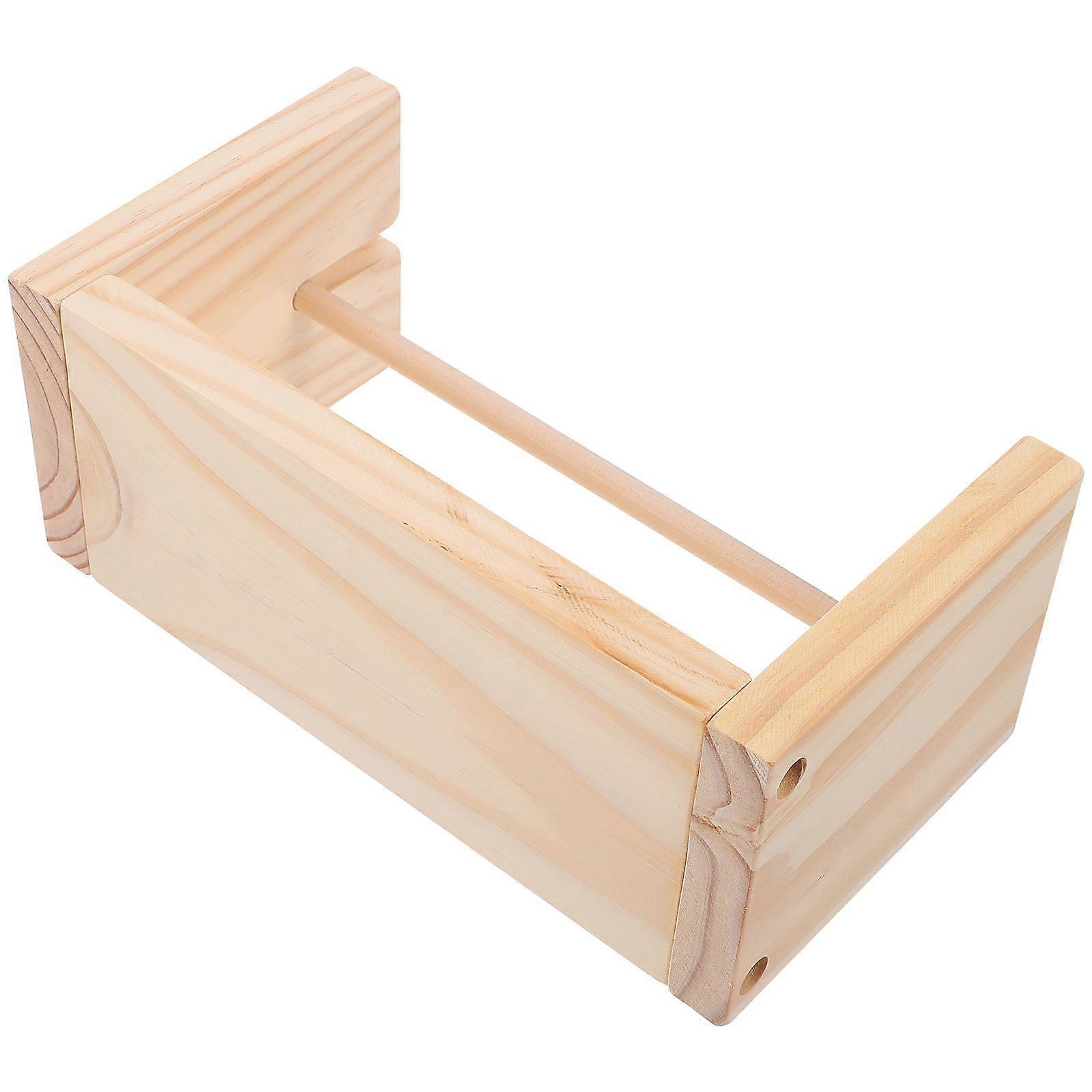 Wooden Thread Holder, Rotatable Spool Rack for Knitting and Crocheting