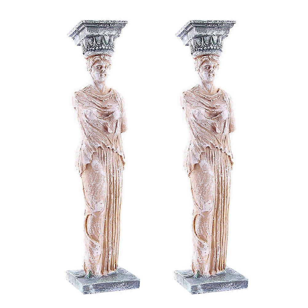 Fish Tank Goddess Statue Resin Decor for Aquarium 2Pcs Assorted