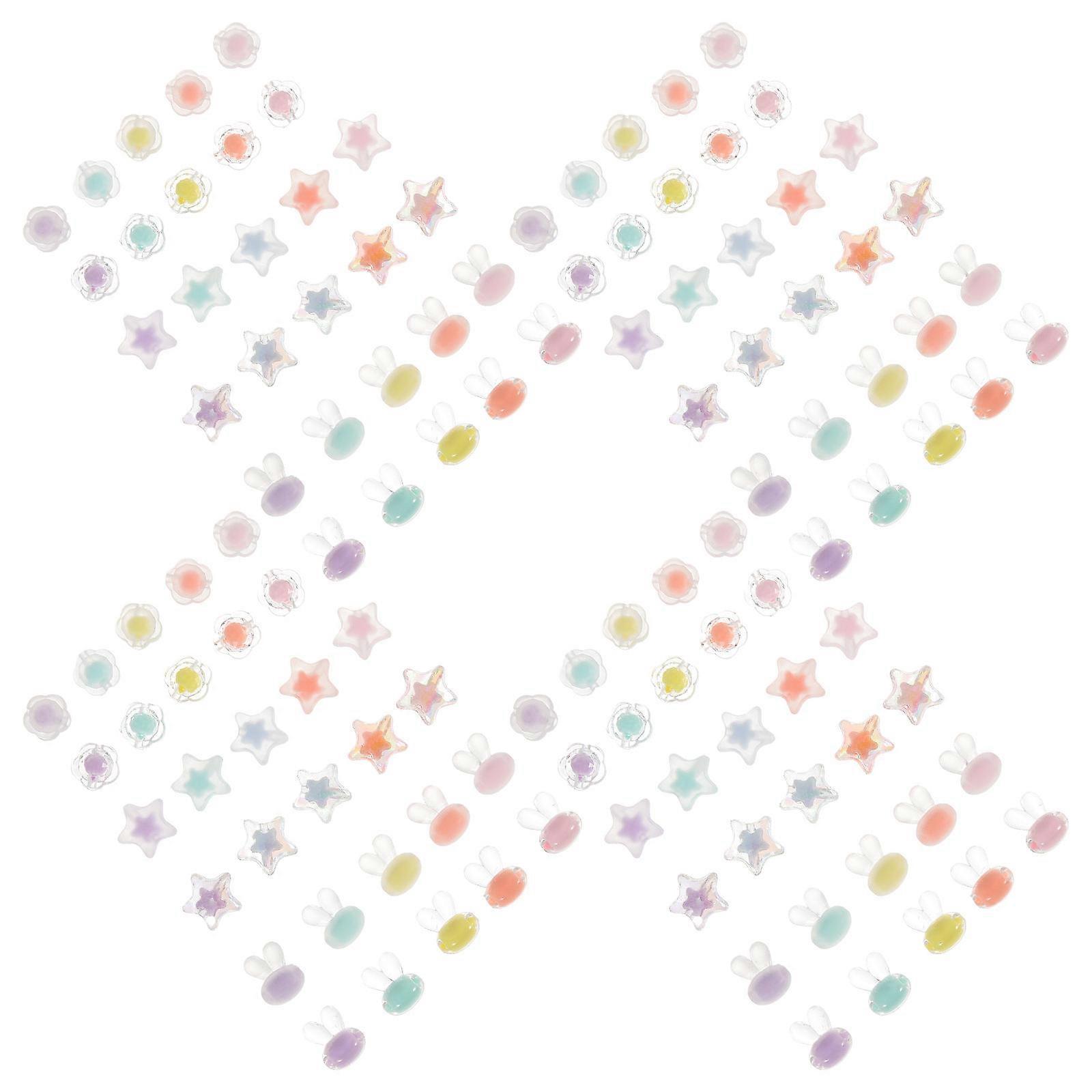 120Pcs Plastic DIY Beads for Jewelry Making Assorted Color Compact Size