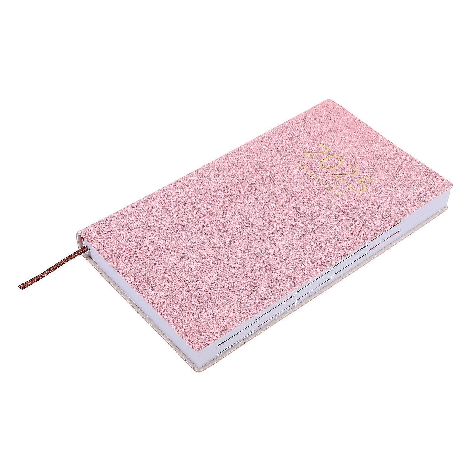 2025 Work Planner with Monthly Index for Home Pink Paper A6 Size