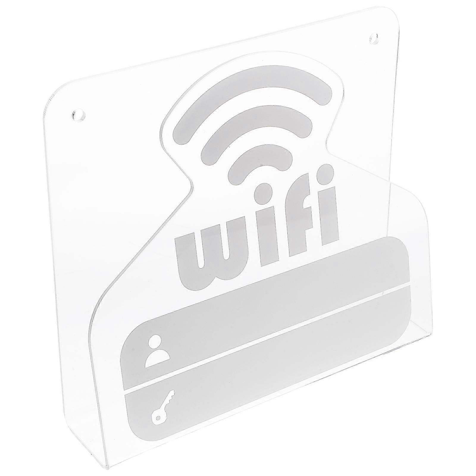 Acrylic WiFi Password Display Sign with Reminder Function for Guest Rooms, Offices, Cafes, and Homes – Easy to Clean