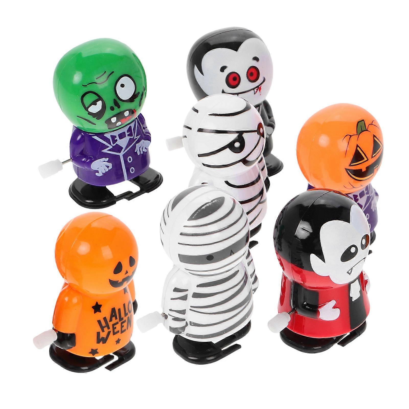Halloween 7pcs Wind Up Creepy Walking Clockwork Toys Party Favors for Adults, Energy Saving, No Battery Needed