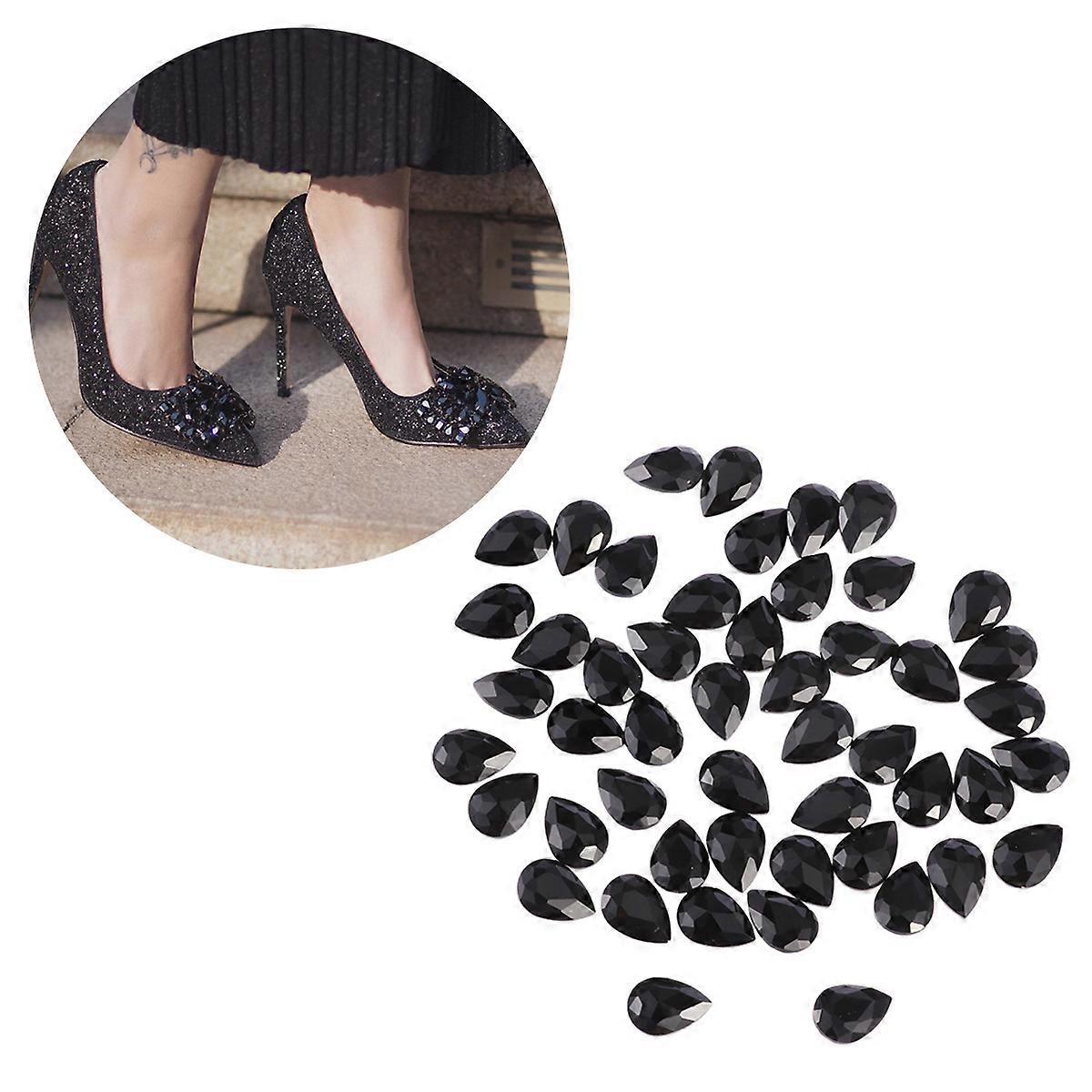 Waterdrop Drill Bottom Drop Drill for Decor 50Pcs Glass Crystal Rhinestone