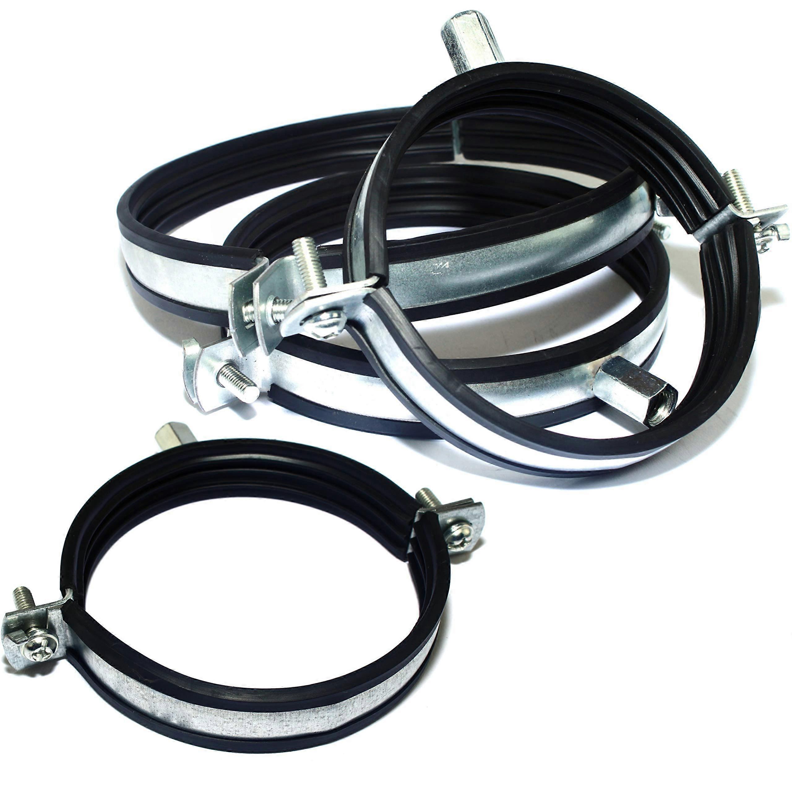 18481-013 Pipe Clamps with Rubber Seal M8/10 Thread Phillips Spiral Seal 100 mm Diameter Pack of 5
