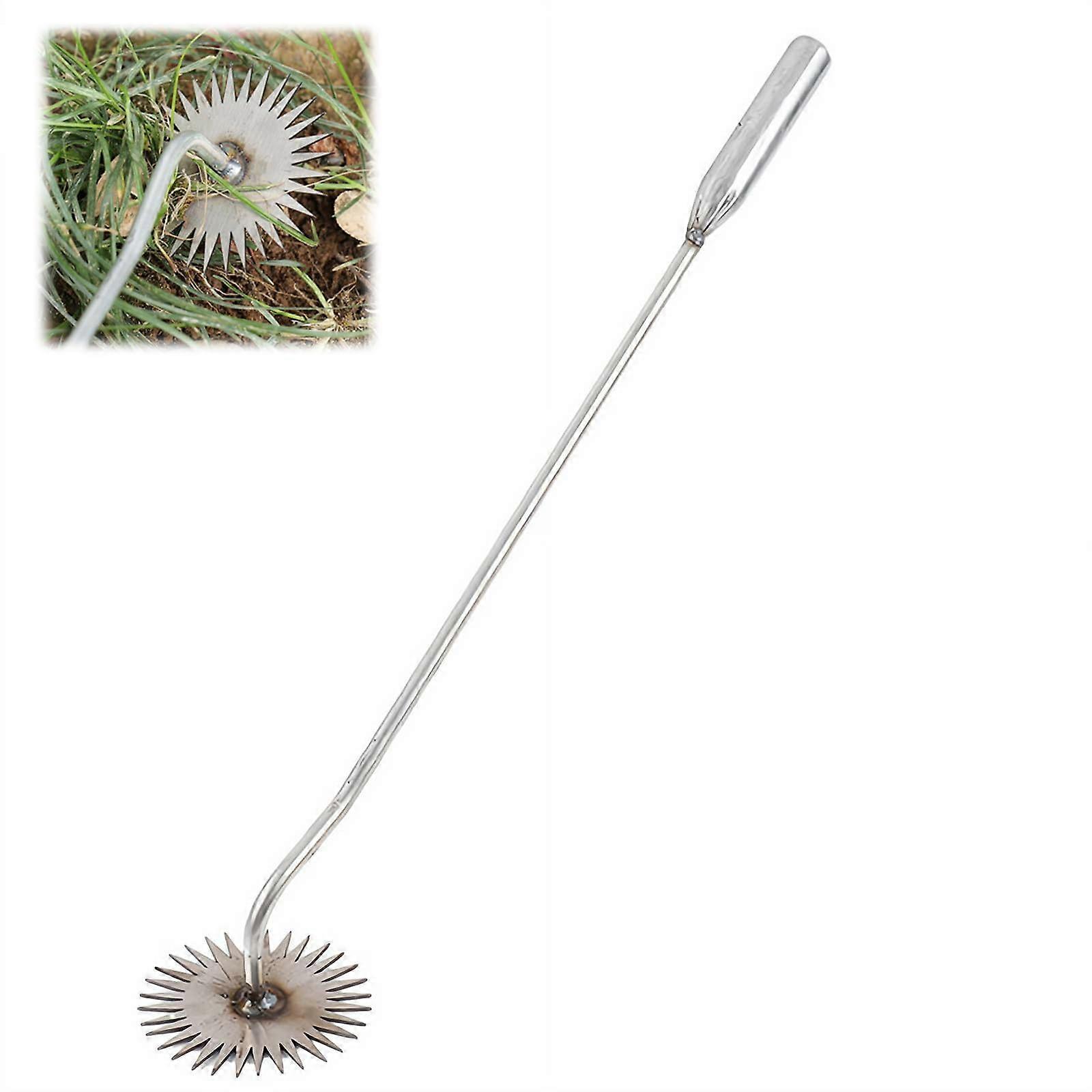 Sunflower Weed Digger Long Handle No Bending Root Remover Manganese Steel Forged Tool (30cm) Silver