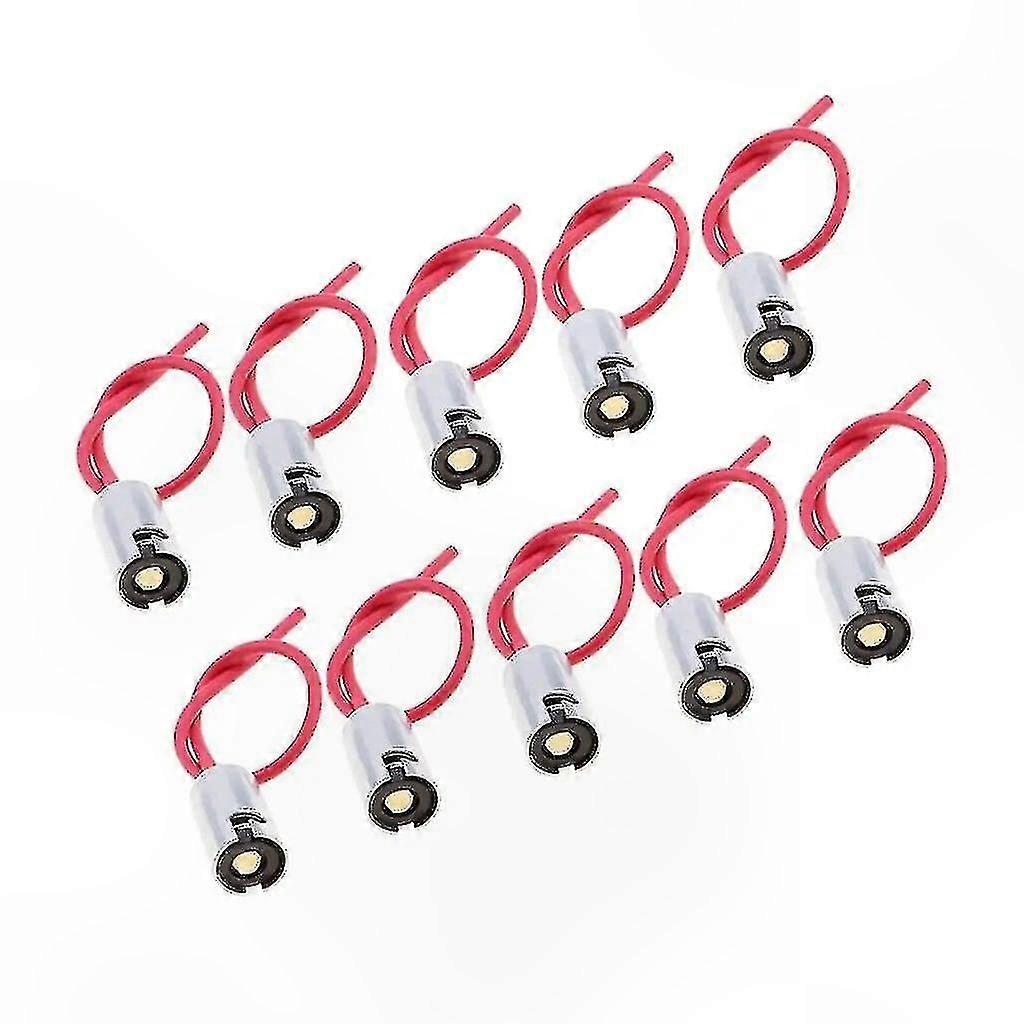 10 قطع BA9S مصباح لمبة حامل قاعدة المقبس مع أنثى موصل الأسلاك