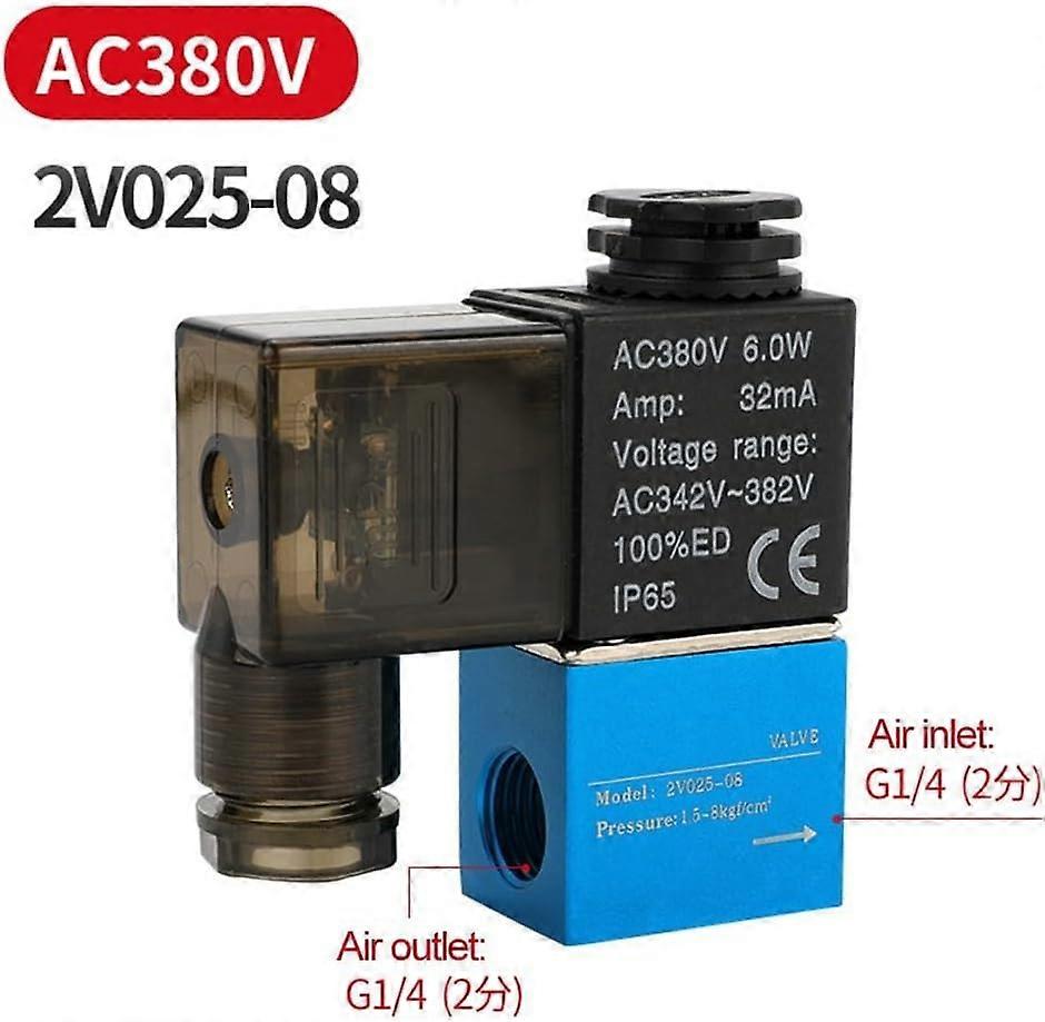 Pneumatic Normally Closed 2/2 Brass Electric Solenoid Valve 3/4 in BSP Port 12V 24V DC 110V 220V AC from Other Building Supplies - price 39.27