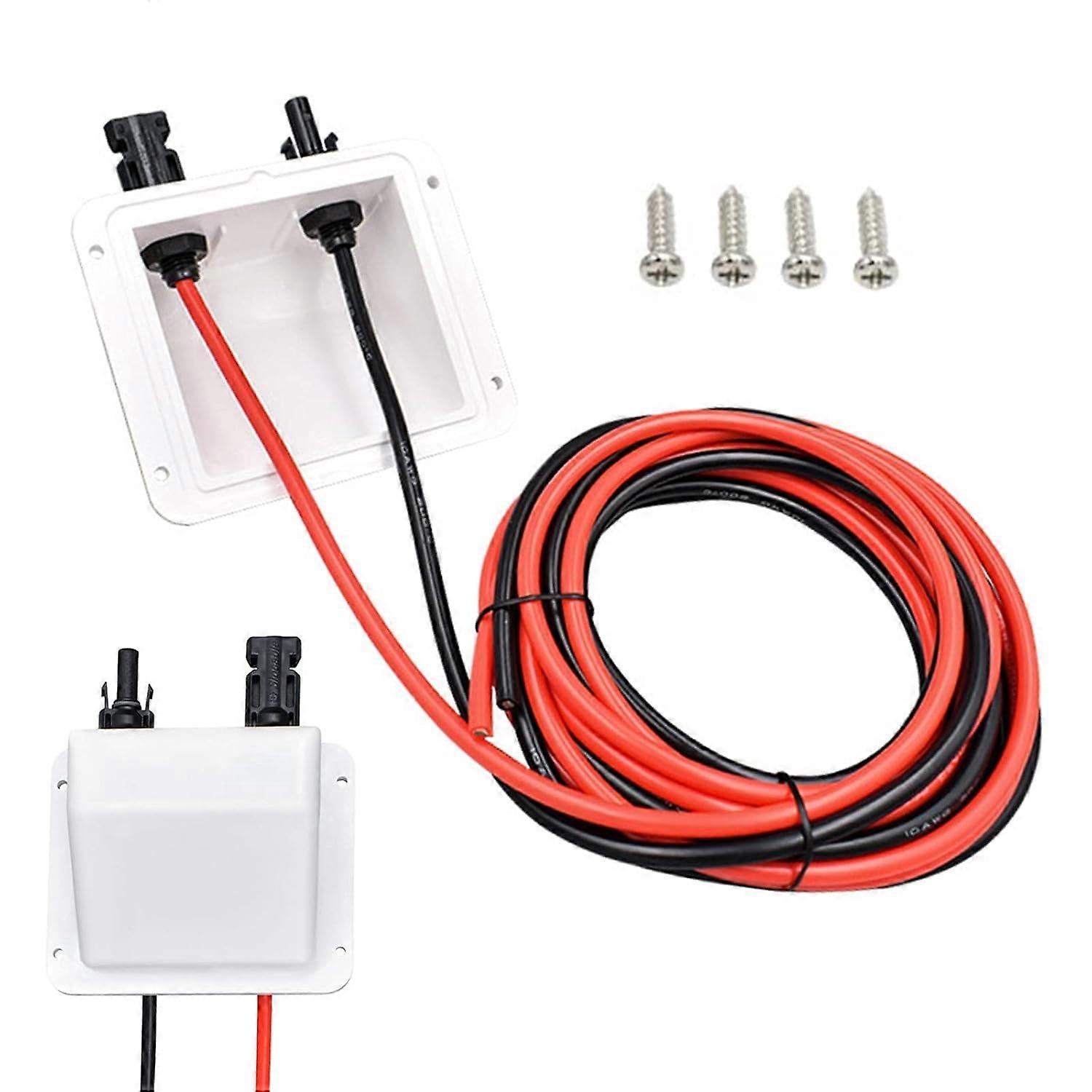 Waterproof solar cable double grommet  6mm square gauge  3m extension cable