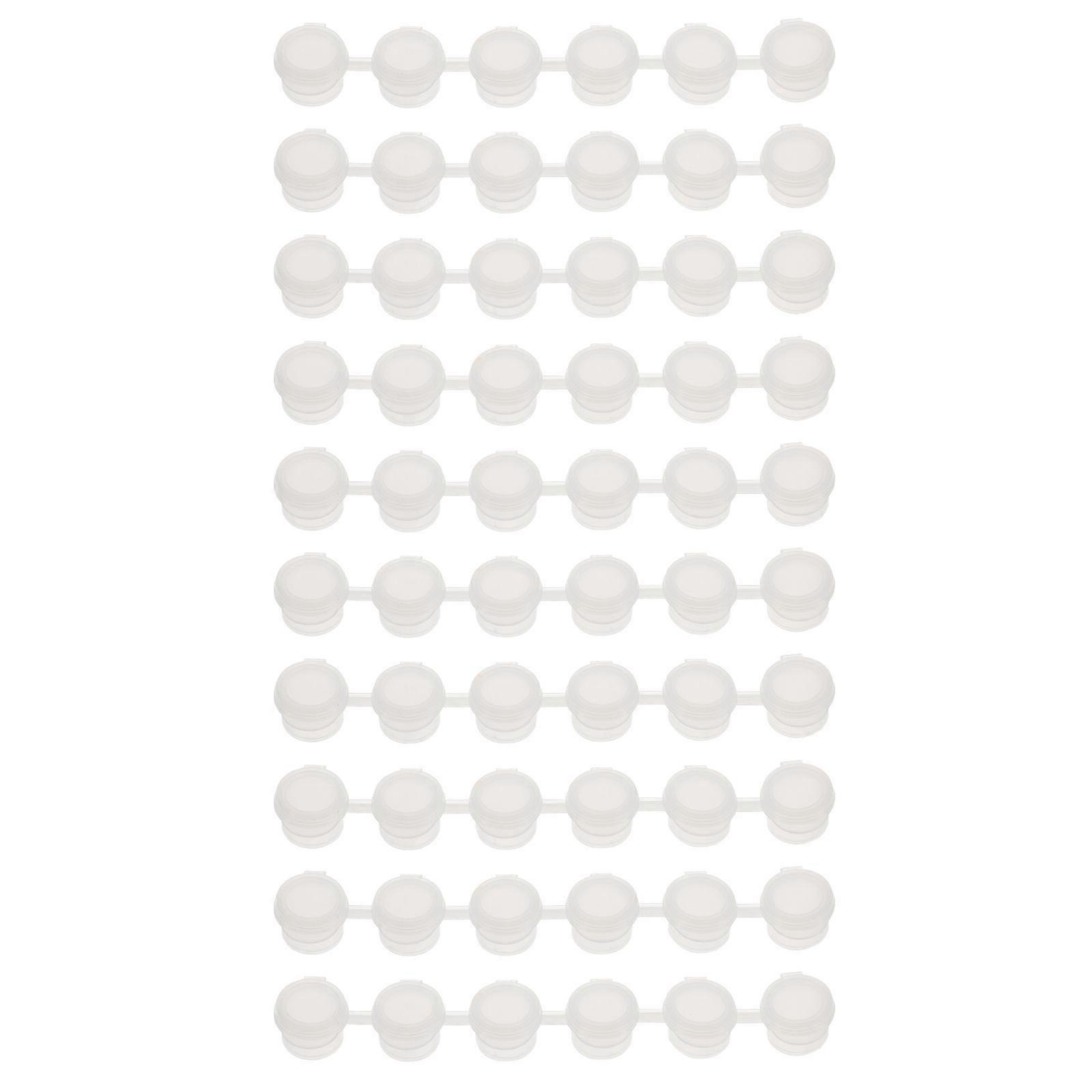 40pcs Mini Paint Pot Pod Strips Plastic Storage Containers for School Camp