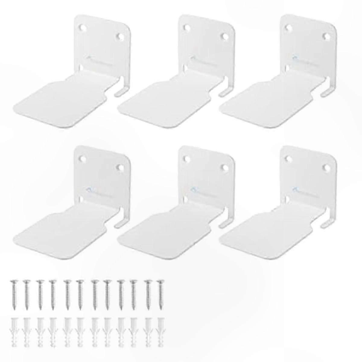 6-Pack Invisible Wall Shelves, Durable Metal Floating Bookshelves for Home Dcor and Space Efficiency
