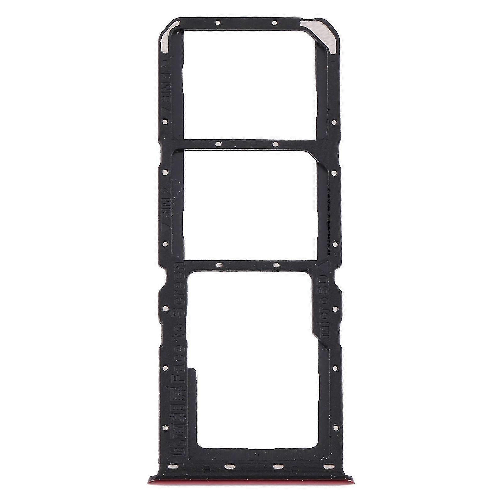 Für A91/F15/Reno3 4G/Reno3 Cph2001 Cph2021 Pcpm00 SIM-Fach + SIM-Fach + Micro-SD-FachRot
