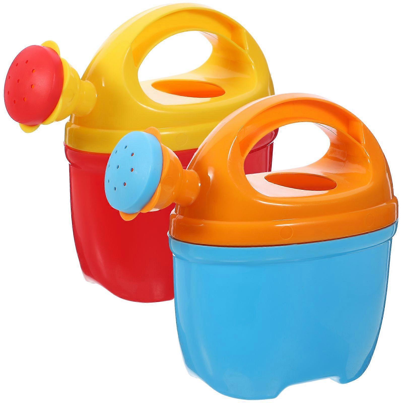 2pcs Garden Playing Time Watering Pot Plaything Watering Can for Kid Children