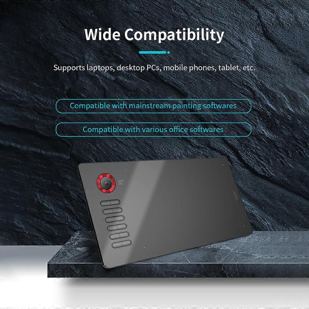 VEIKK A15Pro قرص رسم رقمي مقاس 10 × 6 بوصة قرص رسومي للمنطقة النشطة بدقة 5080LPI من النوع C مع قلم سلبي رمادي مجاني