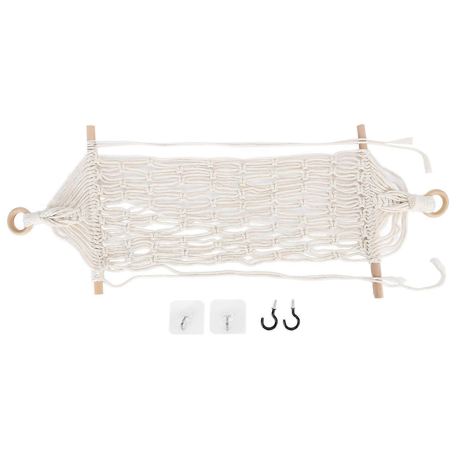 Nordic Style Hanging Hammock Fruit Shape Cotton Rope Decorative Fruit Storage Net for Kitchen Home