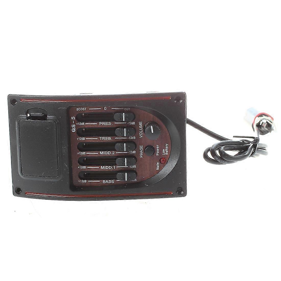 Akustikgitarre Vorverdrahteter Vorverstärker 5 Band Eq Tuner Piezo Tonabnehmer