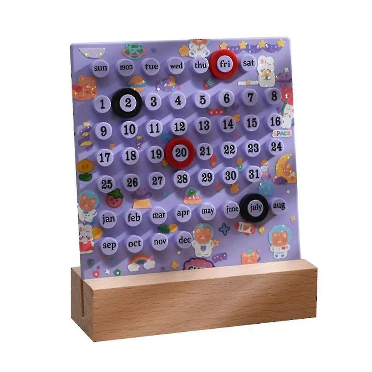 DIY Ring Desk Calendar: Fashion Perpetual Calendar with Reusable DIY Ring and Desktop Calendar for Year-Round Planning