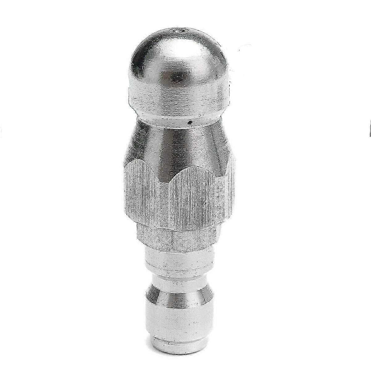 Sewer Pipe Dredging Pressure Washer Rotating Cleaning Nozzle Silver